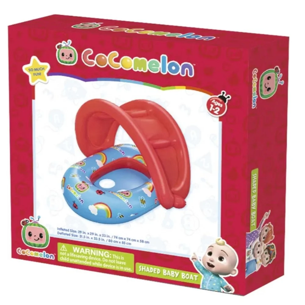 Coco Melon Red and Blue Shaped Baby Boat